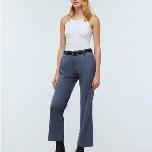 Madewell Flare Ankle Pants in Pinstripe